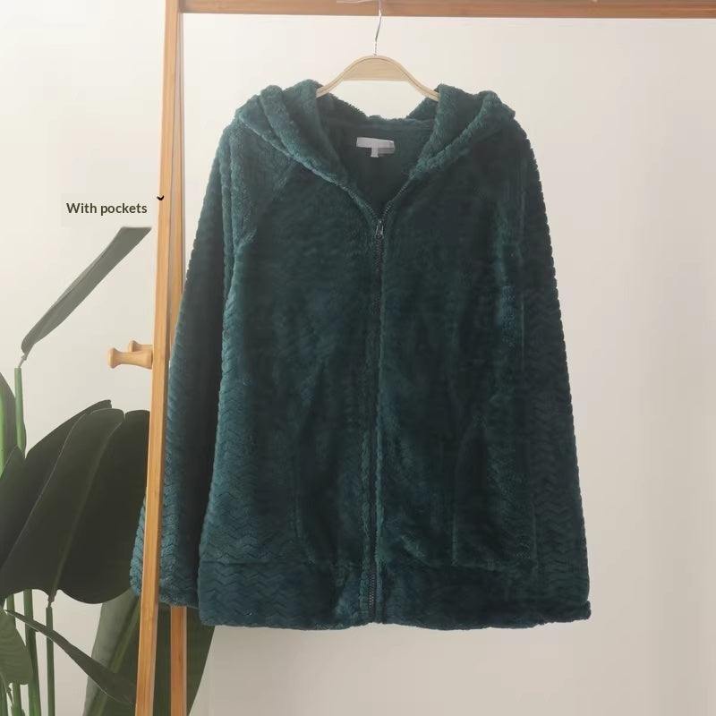 Thickened Coral Fleece & Soft Cotton Fleece Long-Sleeve Loungewear
