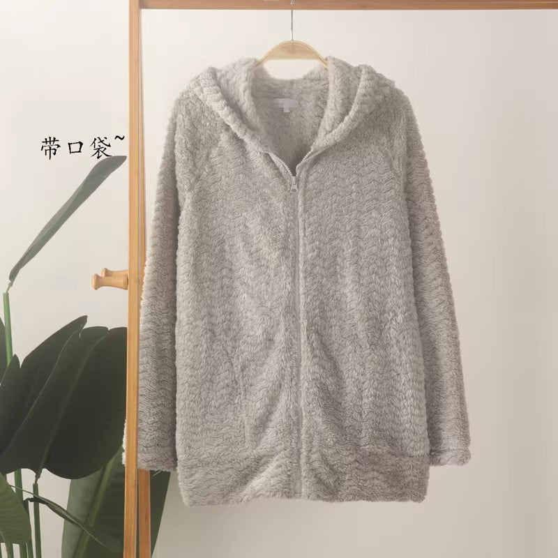 Thickened Coral Fleece & Soft Cotton Fleece Long-Sleeve Loungewear