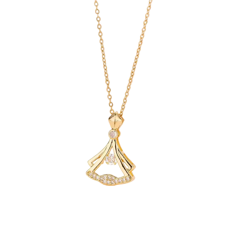 Rhinestone Decor Pendant Necklace